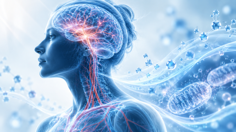 Futuristische Neurobiologie in Blau